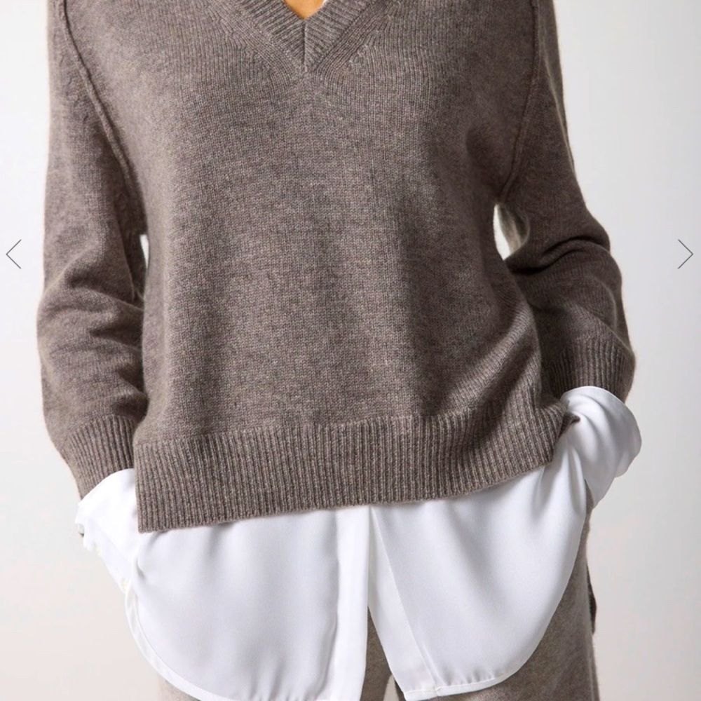 Brochu Walker Looker Layered V-Neck, Size Small